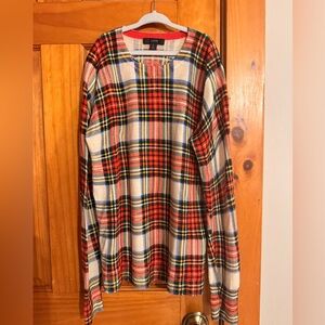 100% Merino Wool J. Crew Plaid Sweater